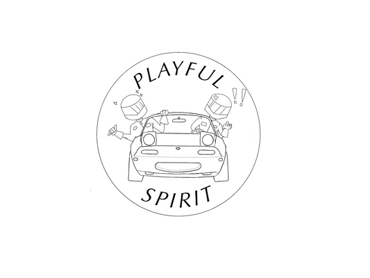 3" Playful Spirit Racing Circle Logo Sticker [3-Pack]